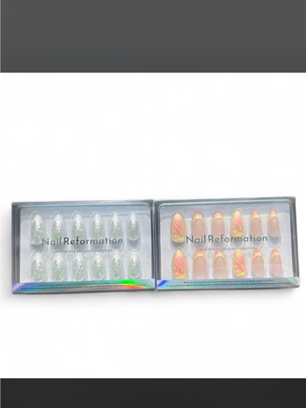 2 New nail reformation press on nail sets.